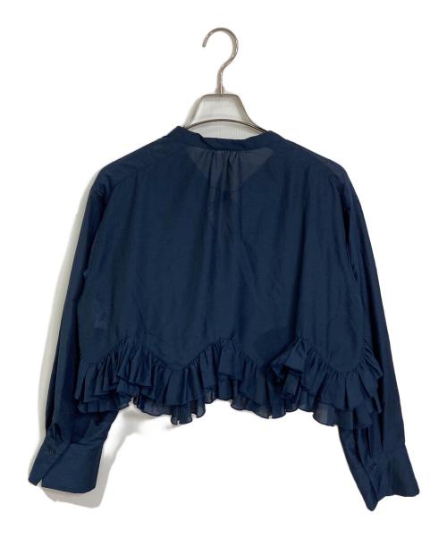 COCODEAL（ココディール）COCODEAL (ココディール) ヘムフリルブラウス ネイビー サイズ:2	の古着・服飾アイテム