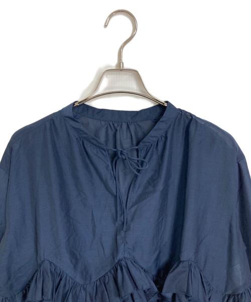 COCODEAL（ココディール）COCODEAL (ココディール) ヘムフリルブラウス ネイビー サイズ:2	の古着・服飾アイテム