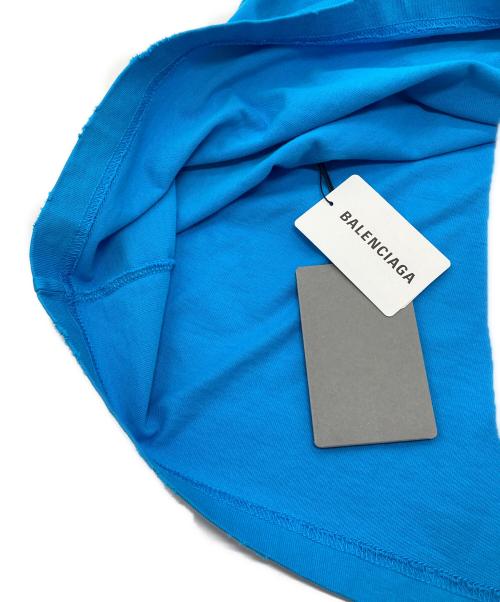 BALENCIAGA（バレンシアガ）BALENCIAGA (バレンシアガ) キャンペーンロゴ ダメージ加工 オーバーサイズ 半袖Ｔシャツ スカイブルー サイズ:XXSの古着・服飾アイテム