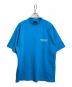 BALENCIAGA（バレンシアガ）の古着「キャンペーンロゴ ダメージ加工 オーバーサイズ 半袖Ｔシャツ」｜スカイブルー
