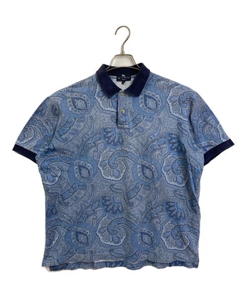 ETRO（エトロ）ETRO (エトロ) ペイズリー柄ポロシャツ　半袖シャツ　総柄　イタリア製 ネイビー サイズ:XLの古着・服飾アイテム