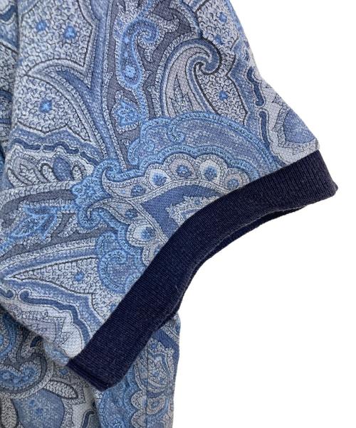 ETRO（エトロ）ETRO (エトロ) ペイズリー柄ポロシャツ　半袖シャツ　総柄　イタリア製 ネイビー サイズ:XLの古着・服飾アイテム