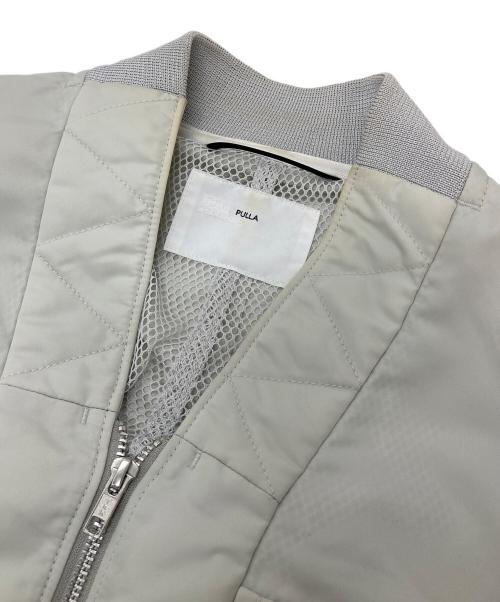 TOGA PULLA（トーガ プルラ）TOGA PULLA (トーガ プルラ) Nylon twill blouson ナイロンツイル MA-1ジャケット　アウター アイボリー サイズ:38の古着・服飾アイテム