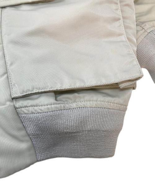 TOGA PULLA（トーガ プルラ）TOGA PULLA (トーガ プルラ) Nylon twill blouson ナイロンツイル MA-1ジャケット　アウター アイボリー サイズ:38の古着・服飾アイテム