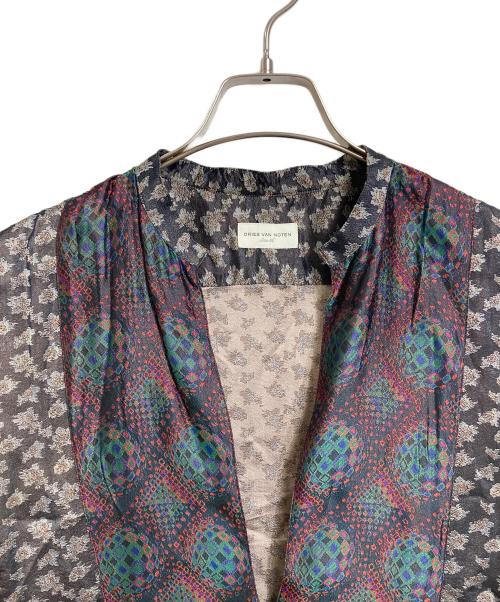 DRIES VAN NOTEN（ドリスヴァンノッテン）DRIES VAN NOTEN (ドリスヴァンノッテン) シルク混総柄ミニワンピース　ノースリーブワンピース　ハンガリー製　総柄 マルチカラー サイズ:36の古着・服飾アイテム