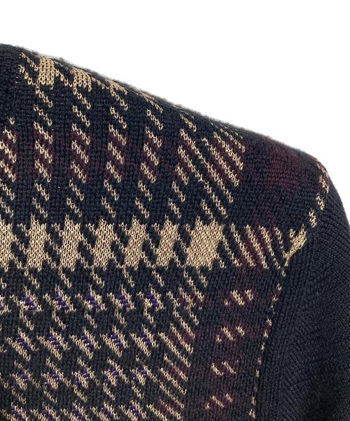 DRIES VAN NOTEN（ドリスヴァンノッテン）DRIES VAN NOTEN (ドリスヴァンノッテン) チェック柄半袖ニット　半袖ニット ブラック サイズ:Mの古着・服飾アイテム