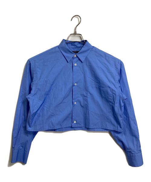 YLEVE（イレーヴ）YLEVE (イレーヴ) COTTON TYPEWRITER SHORT SH コットンタイプライターショートシャツ　ショートトップス　長袖シャツ　日本製 サックスブルー サイズ:1の古着・服飾アイテム