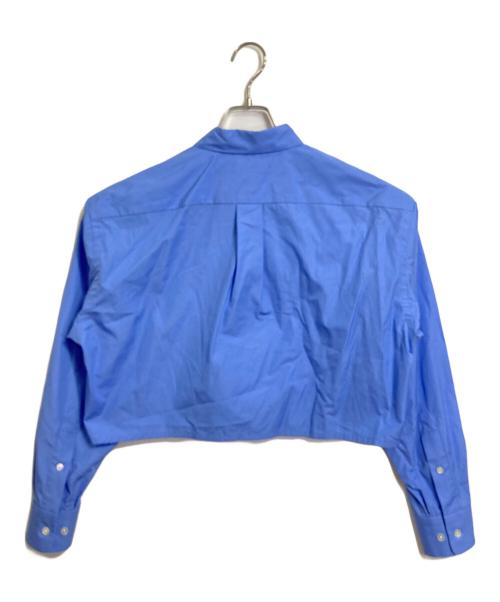 YLEVE（イレーヴ）YLEVE (イレーヴ) COTTON TYPEWRITER SHORT SH コットンタイプライターショートシャツ　ショートトップス　長袖シャツ　日本製 サックスブルー サイズ:1の古着・服飾アイテム