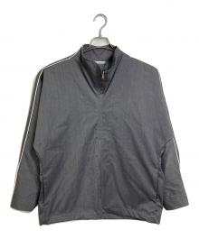 uniform experiment（ユニフォームエクスペリメント）の古着「REFINED PIPING TRACK JACKET  パイピングトラックジャケット　トラックジャケット　アウター　ライトアウター　ダブルジップ　日本製」｜グレー