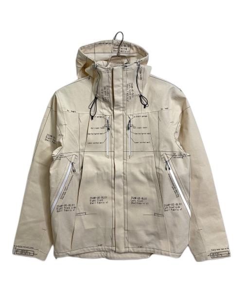 uniform experiment（ユニフォームエクスペリメント）uniform experiment (ユニフォームエクスペリメント) MAPーOUT 3LAYER MOUNTAIN PARKA マウンテンパーカー　アウター　ダブルジップ　25AW アイボリー サイズ:2の古着・服飾アイテム