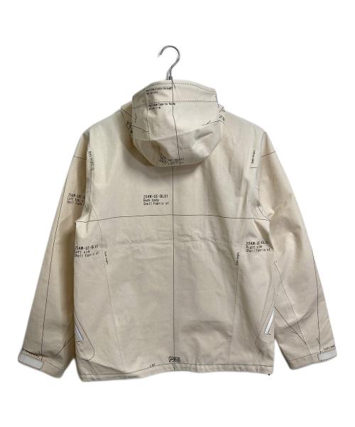 uniform experiment（ユニフォームエクスペリメント）uniform experiment (ユニフォームエクスペリメント) MAPーOUT 3LAYER MOUNTAIN PARKA マウンテンパーカー　アウター　ダブルジップ　25AW アイボリー サイズ:2の古着・服飾アイテム