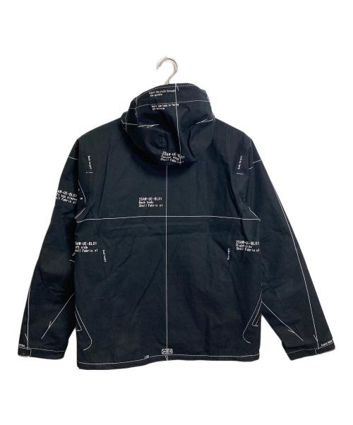 uniform experiment（ユニフォームエクスペリメント）uniform experiment (ユニフォームエクスペリメント) MAPーOUT 3LAYER MOUNTAIN PARKA マウンテンパーカー　アウター　ダブルジップ　25AW ブラック サイズ:2の古着・服飾アイテム