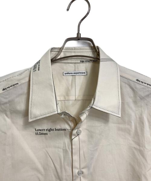 uniform experiment（ユニフォームエクスペリメント）uniform experiment (ユニフォームエクスペリメント) MAPーOUT SHIRT  長袖シャツ　プリントシャツ　日本製 アイボリー サイズ:2の古着・服飾アイテム