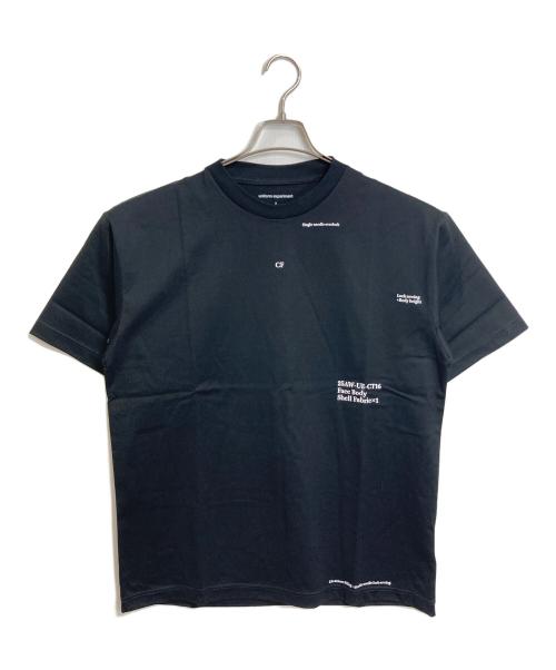 uniform experiment（ユニフォームエクスペリメント）uniform experiment (ユニフォームエクスペリメント) MAPーOUT TEE 半袖カットソー　Tシャツ　Tee  日本製 ブラック サイズ:2 未使用品の古着・服飾アイテム