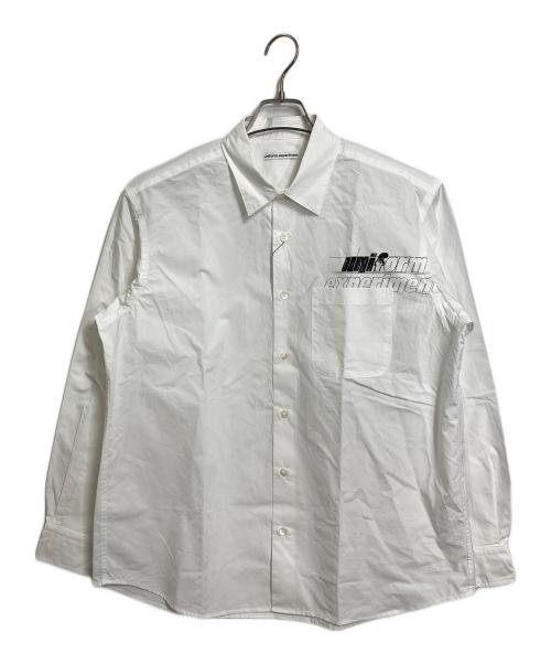 uniform experiment（ユニフォームエクスペリメント）uniform experiment (ユニフォームエクスペリメント) INーPROCESS PRINT SHIRT  プリントシャツ　長袖シャツ　日本製 ホワイト サイズ:2の古着・服飾アイテム