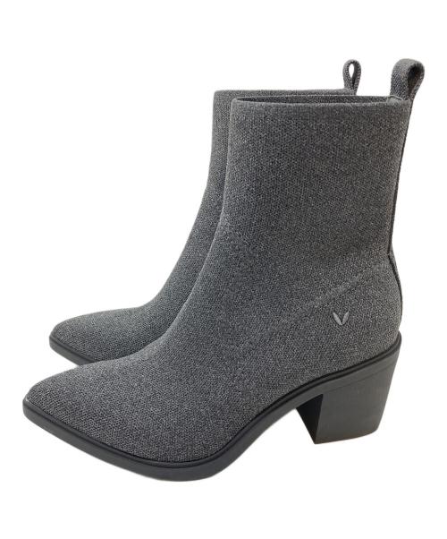 VIVAIA（ビバイア）VIVAIA (ビバイア) ポインテッドトゥ 撥水加工 ウエスタンアンクルブーツ グレー サイズ:39の古着・服飾アイテム