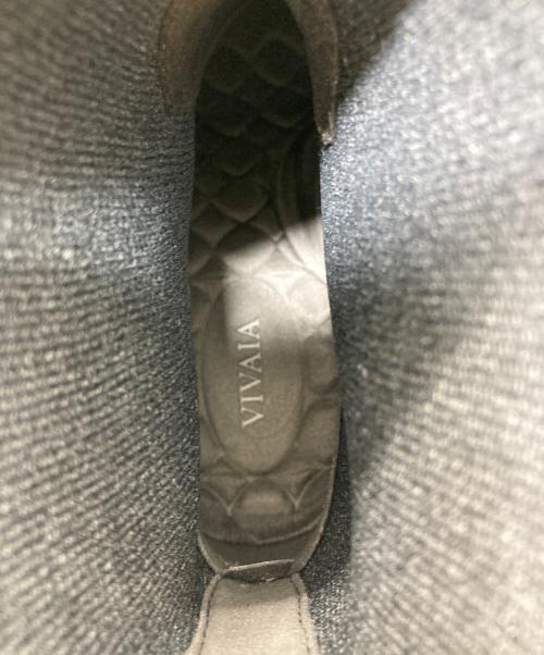 VIVAIA（ビバイア）VIVAIA (ビバイア) ポインテッドトゥ 撥水加工 ウエスタンアンクルブーツ グレー サイズ:39の古着・服飾アイテム