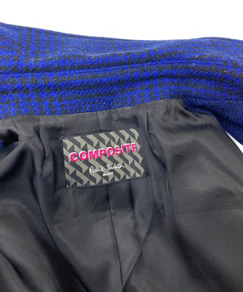PAUL SMITH（ポールスミス）Paul Smith (ポールスミス) MOON社生地 ダブルブレストコート　アウター　日本製 ブラック×ブルー サイズ:38（実寸参照）の古着・服飾アイテム