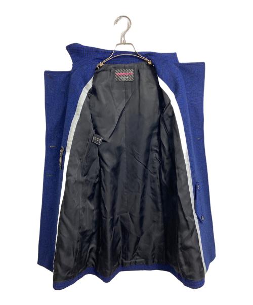 PAUL SMITH（ポールスミス）Paul Smith (ポールスミス) MOON社生地 ダブルブレストコート　アウター　日本製 ブラック×ブルー サイズ:38（実寸参照）の古着・服飾アイテム