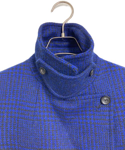 PAUL SMITH（ポールスミス）Paul Smith (ポールスミス) MOON社生地 ダブルブレストコート　アウター　日本製 ブラック×ブルー サイズ:38（実寸参照）の古着・服飾アイテム