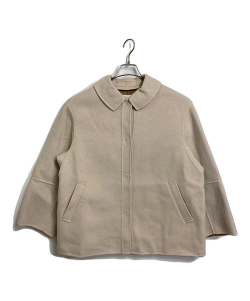 DoCLASSE（ドゥクラッセ）DoCLASSE (ドゥクラッセ) カシミヤ混ウールリバー・2WAYショートコート　ウールコート　アウター ベージュ サイズ:11の古着・服飾アイテム