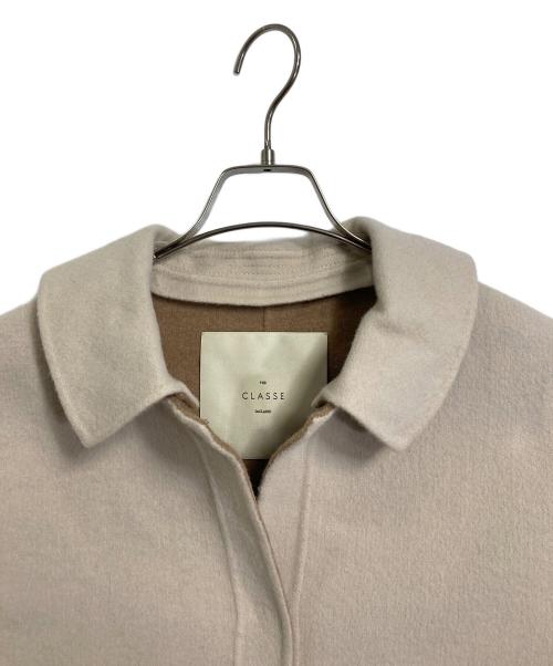 DoCLASSE（ドゥクラッセ）DoCLASSE (ドゥクラッセ) カシミヤ混ウールリバー・2WAYショートコート　ウールコート　アウター ベージュ サイズ:11の古着・服飾アイテム