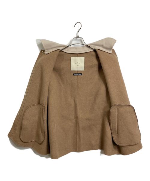 DoCLASSE（ドゥクラッセ）DoCLASSE (ドゥクラッセ) カシミヤ混ウールリバー・2WAYショートコート　ウールコート　アウター ベージュ サイズ:11の古着・服飾アイテム