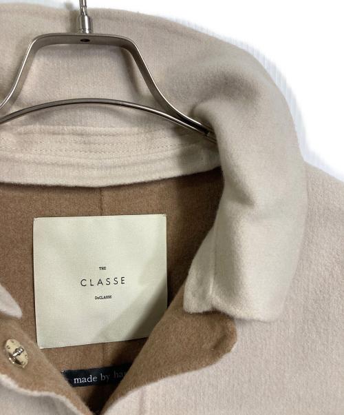 DoCLASSE（ドゥクラッセ）DoCLASSE (ドゥクラッセ) カシミヤ混ウールリバー・2WAYショートコート　ウールコート　アウター ベージュ サイズ:11の古着・服飾アイテム