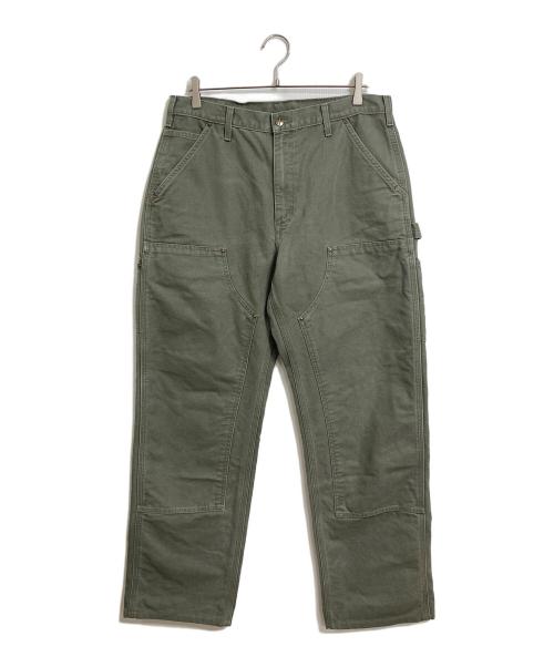 CarHartt（カーハート）CarHartt (カーハート) ダブルニーワークパンツ　ワークパンツ　メキシコ製 モスグリーン サイズ:W34×L34の古着・服飾アイテム