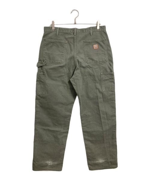 CarHartt（カーハート）CarHartt (カーハート) ダブルニーワークパンツ　ワークパンツ　メキシコ製 モスグリーン サイズ:W34×L34の古着・服飾アイテム