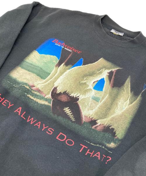 BUDWEISER（バドワイザー）BUDWEISER (バドワイザー) LEE (リー) 【古着】両面プリントヴィンテージスウェット　 90s They Always Do That ９０年代 ブラック サイズ:XLの古着・服飾アイテム