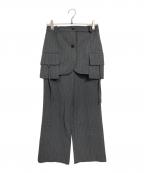 ZARA×MAISON SPECIALザラ×メゾンスペシャル）の古着「スカート オーバーパンツ　レイヤードパンツ　完売品」｜グレー