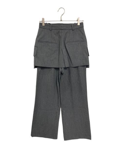 ZARA（ザラ）ZARA (ザラ) MAISON SPECIAL (メゾンスペシャル) スカート オーバーパンツ　レイヤードパンツ　完売品 グレー サイズ:SーMの古着・服飾アイテム