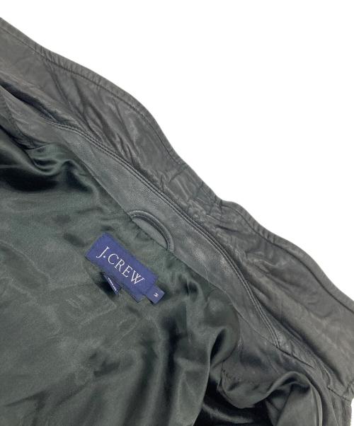 J.CREW（ジェイクルー）J.CREW (ジェイクルー) 00’S レザージャケット　羊革　ラムレザー　００年 ブラック サイズ:Mの古着・服飾アイテム