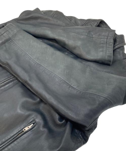 J.CREW（ジェイクルー）J.CREW (ジェイクルー) 00’S レザージャケット　羊革　ラムレザー　００年 ブラック サイズ:Mの古着・服飾アイテム