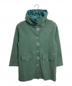 OLLEBOREBLAアルベロベロ）の古着「ブタさんお鼻フーデッドコート　アウター　ブタさん」｜グリーン