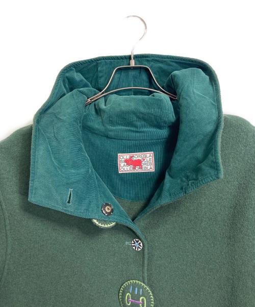 OLLEBOREBLA（アルベロベロ）OLLEBOREBLA (アルベロベロ) ブタさんお鼻フーデッドコート　アウター　ブタさん グリーン サイズ:実寸参照の古着・服飾アイテム