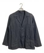 COMOLIコモリ）の古着「ラミーリネン 1938ジャケット　アウター　ライトアウター　麻　日本製」｜ブラック