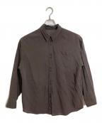 JOURNAL STANDARDジャーナルスタンダード）の古着「キュプラヴィンテージローンシャツ　長袖シャツ　シアーシャツ　日本製」｜ブラウン