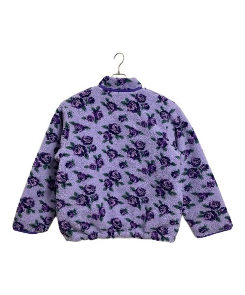 ANNA SUI mini（アナスイ ミニ）ANNA SUI mini (アナスイ ミニ) バラ柄ボアブルゾン フリースジャケット　ボアジャケット　花柄　総柄　リバーシブル パープル サイズ:FREEの古着・服飾アイテム
