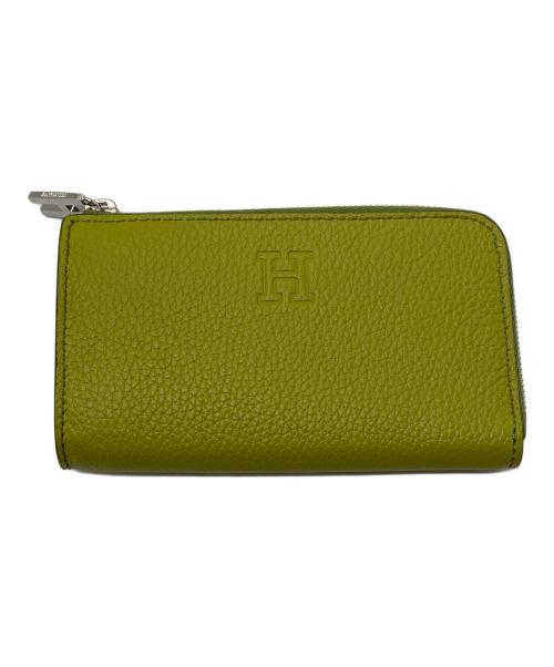 HIROFU（ヒロフ）HIROFU (ヒロフ) ミニ財布（キーリング付き） レザー コンパクト カードケース コインケース 本革 グリーン サイズ:実寸参照 未使用品の古着・服飾アイテム