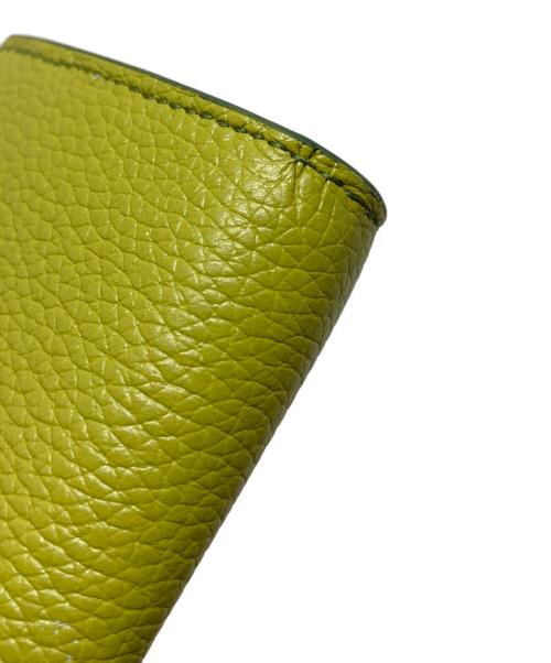 HIROFU（ヒロフ）HIROFU (ヒロフ) ミニ財布（キーリング付き） レザー コンパクト カードケース コインケース 本革 グリーン サイズ:実寸参照 未使用品の古着・服飾アイテム