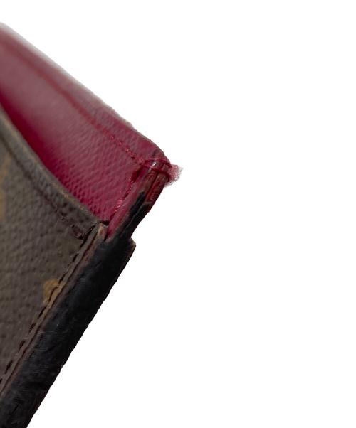 LOUIS VUITTON（ルイ ヴィトン）LOUIS VUITTON (ルイ ヴィトン) カードケース　ポルト カルト・サーンプル　モノグラム　カード収納 レッド×ブラウン サイズ:実寸参照の古着・服飾アイテム