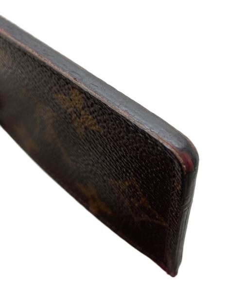 LOUIS VUITTON（ルイ ヴィトン）LOUIS VUITTON (ルイ ヴィトン) カードケース　ポルト カルト・サーンプル　モノグラム　カード収納 レッド×ブラウン サイズ:実寸参照の古着・服飾アイテム