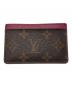 LOUIS VUITTON（ルイ ヴィトン）の古着「カードケース　ポルト カルト・サーンプル　モノグラム　カード収納」｜レッド×ブラウン