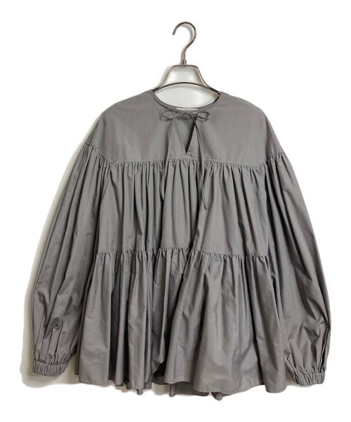 YORI（ヨリ）yori (ヨリ) ボリュームギャザーブラウス グレー サイズ:FREEの古着・服飾アイテム