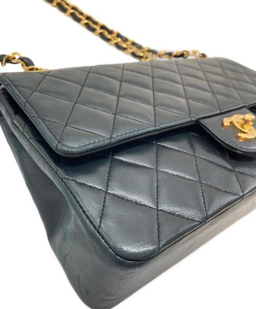 CHANEL（シャネル）CHANEL (シャネル) ヴィンテージ マトラッセ25 ダブルフラップ  ハンドバッグ ブラックの古着・服飾アイテム