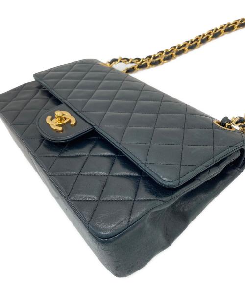 CHANEL（シャネル）CHANEL (シャネル) ヴィンテージ マトラッセ25 ダブルフラップ  ハンドバッグ ブラックの古着・服飾アイテム