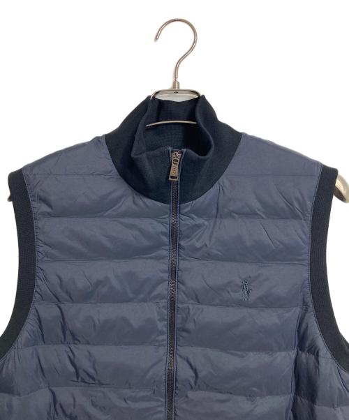POLO RALPH LAUREN（ポロ・ラルフローレン）POLO RALPH LAUREN (ポロ・ラルフローレン) 中綿ベスト ネイビー×ブラック サイズ:Sの古着・服飾アイテム