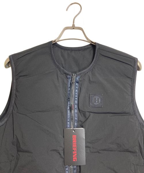 BRIEFING（ブリーフィング）BRIEFING (ブリーフィング) リバーシブルダウンベスト ベスト メンズ ゴルフ GOLF ゴルフウェア ブラック サイズ:Sの古着・服飾アイテム